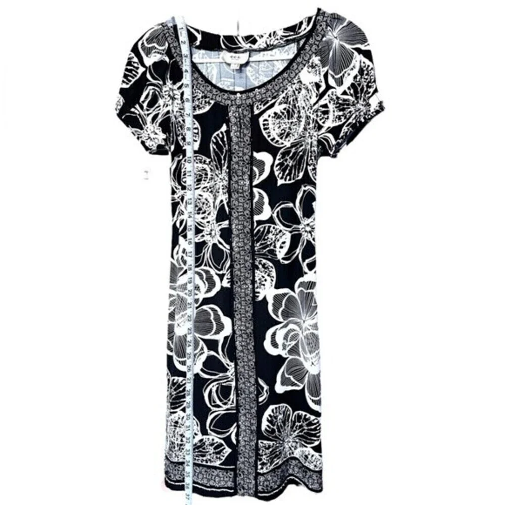 Women's Eci New York black white dress floral  size 2 - Picture 2 of 8